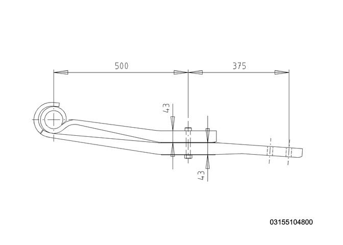 LAME DE RESSORT SAF DOUBLE 43/43