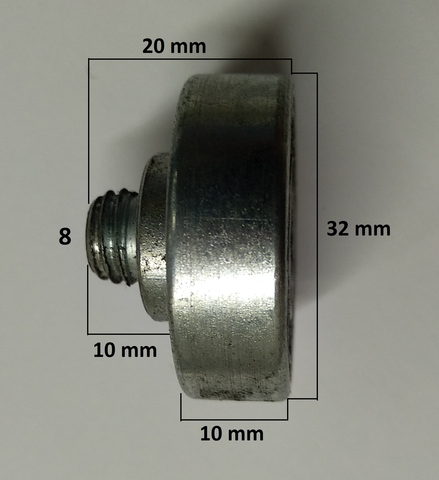 RODAMIENTO CARRO M-10 DIAM.32 mm. PLANO