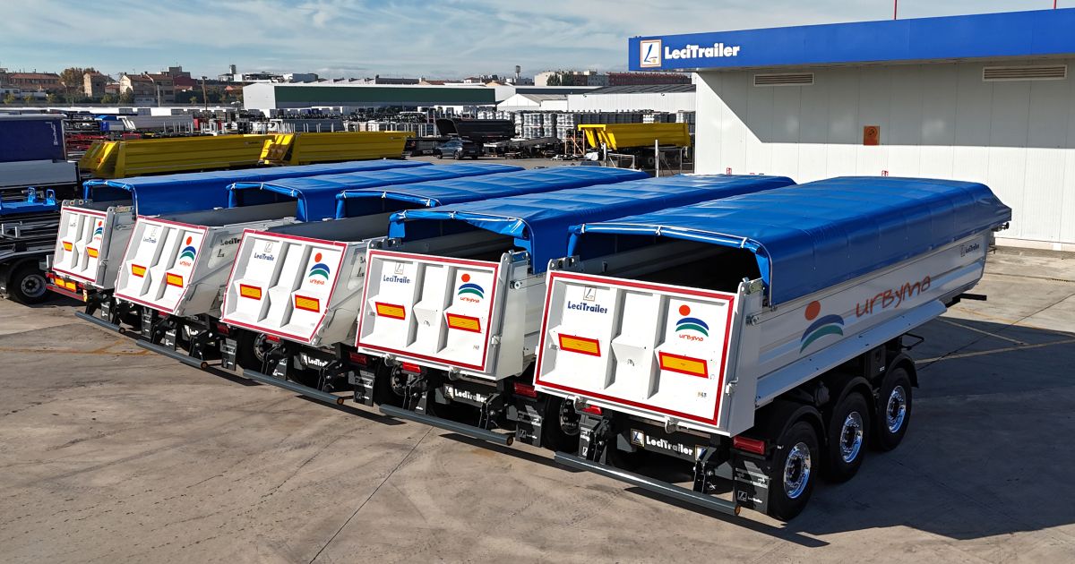 Urbyma refuerza su flota con 8 semirremolques basculantes Lecitrailer
